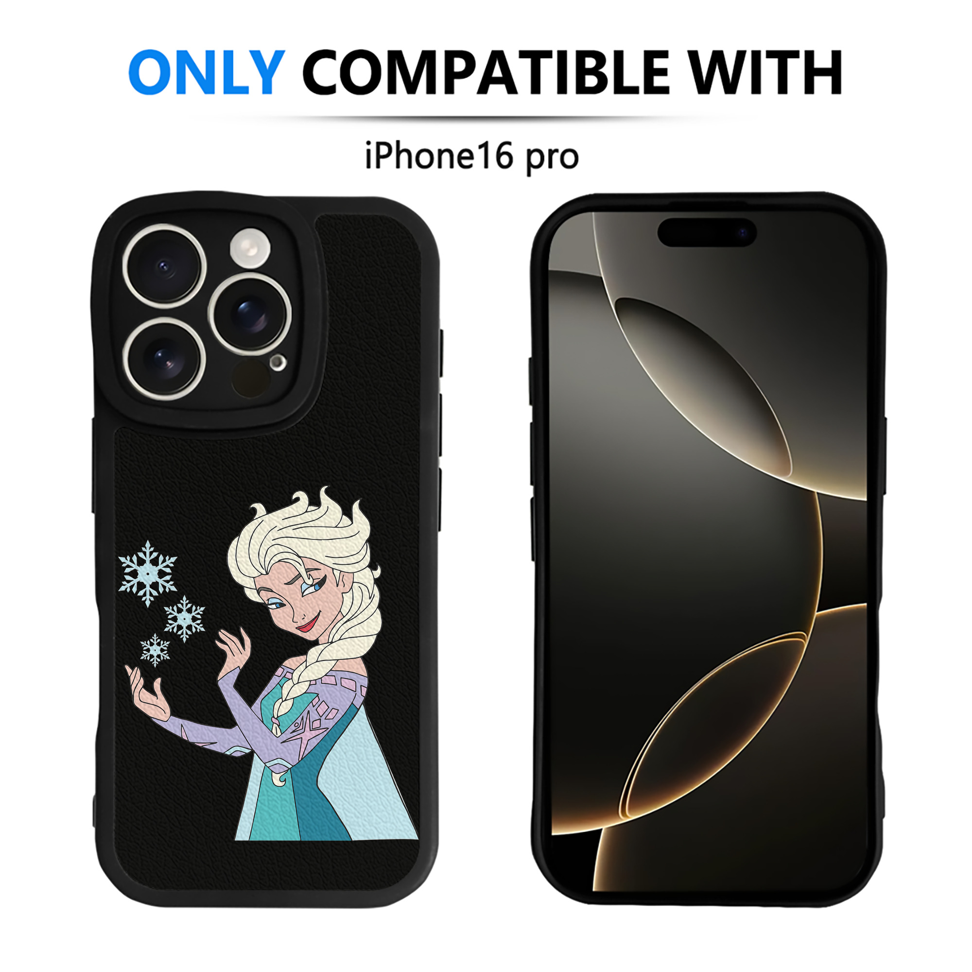 （画像用） アナと雪の女王 アンナ エルサ Frozen Anna Elsa 【iPhone 16シリーズ対応】シリコンスマホケース（レザー調） 材質：シリコン